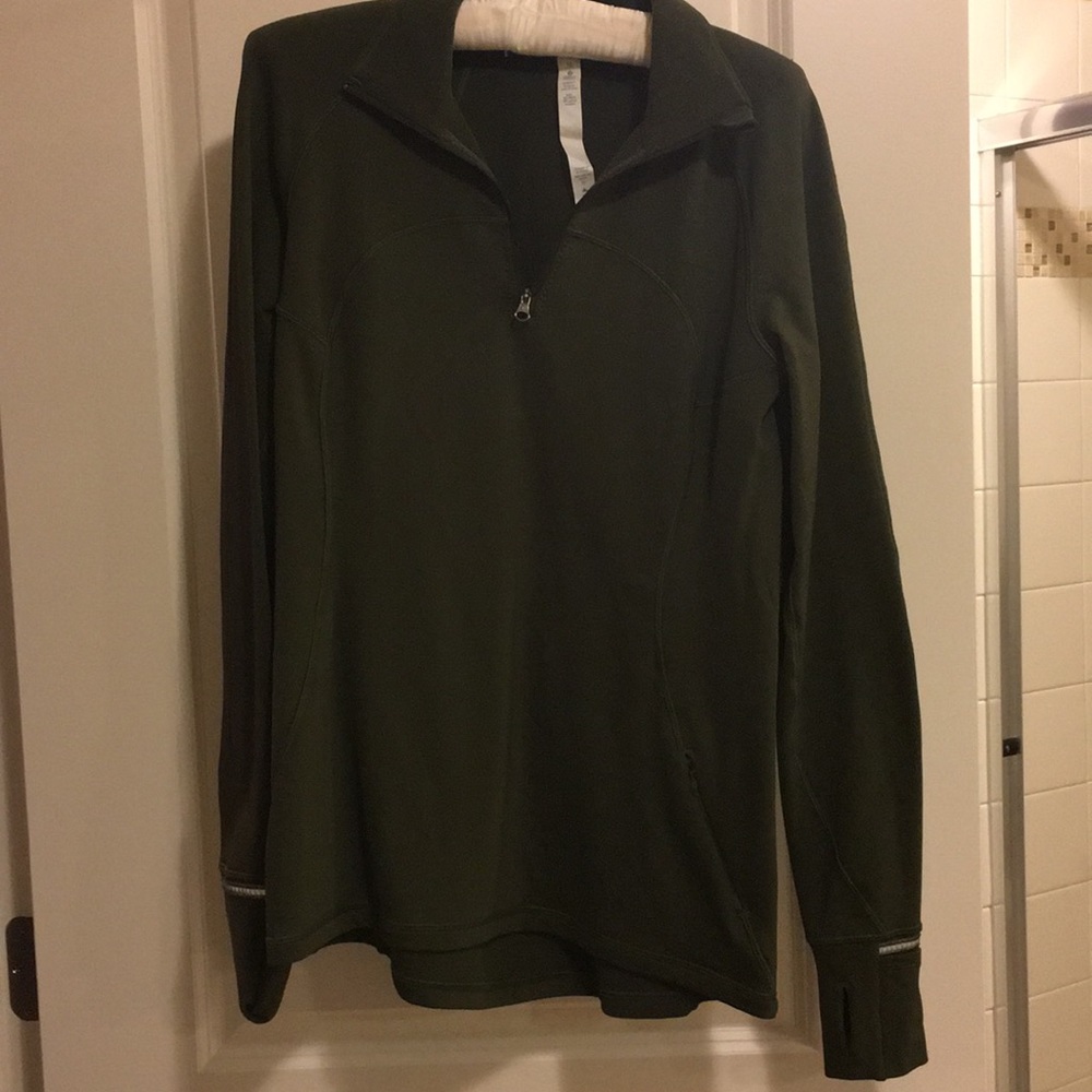 Lululemon army green half zip